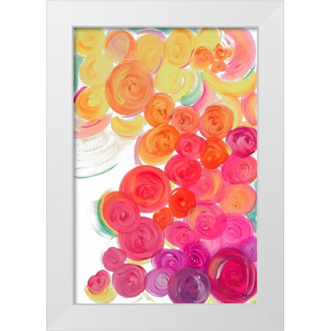 Dot Garden I White Modern Wood Framed Art Print by Papa, Kat