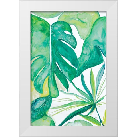 Plant Party I White Modern Wood Framed Art Print by Papa, Kat