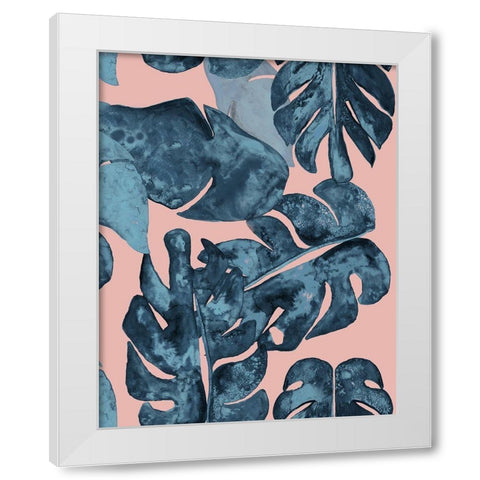 Palm Party II White Modern Wood Framed Art Print by James, Nola