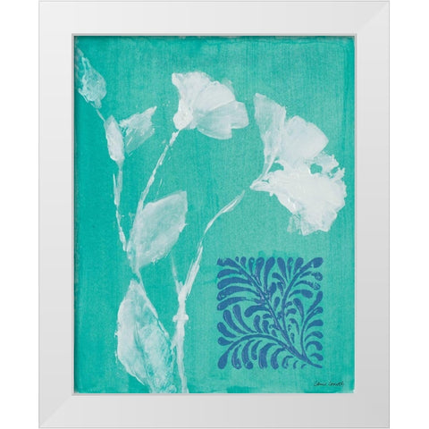 Floral Whisper II White Modern Wood Framed Art Print by Loreth, Lanie