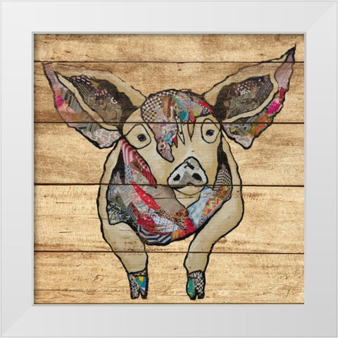 Farm Collage on Wood I  White Modern Wood Framed Art Print by Ritter, Gina