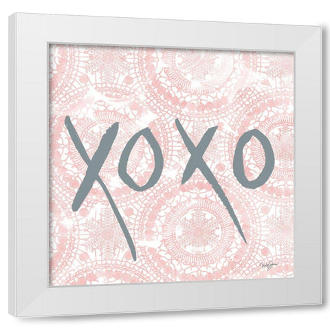 Boho XOXO White Modern Wood Framed Art Print by James, Nola