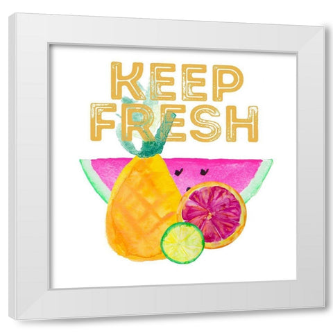 Keep Fresh White Modern Wood Framed Art Print by James, Nola