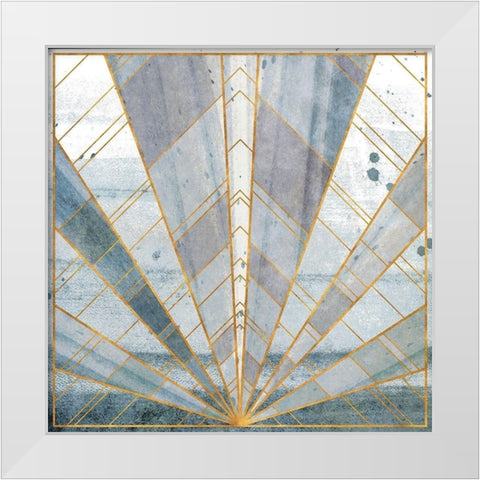Deco Square II White Modern Wood Framed Art Print by Papa, Kat
