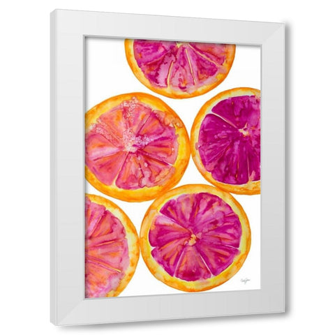 Fruit Punch I White Modern Wood Framed Art Print by James, Nola