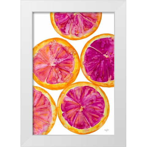 Fruit Punch I White Modern Wood Framed Art Print by James, Nola