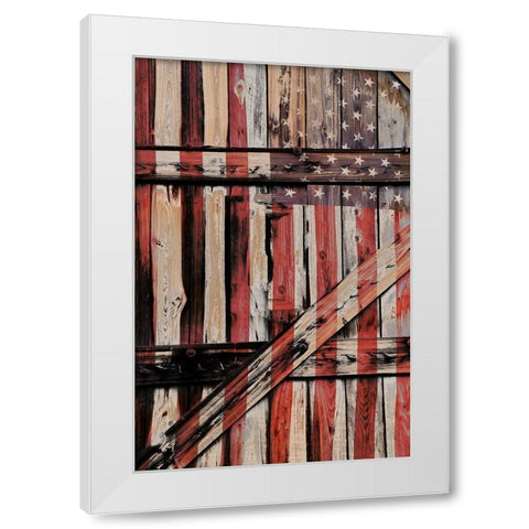All American Fence White Modern Wood Framed Art Print by Peck, Gail