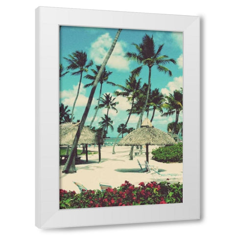 Tropical Oasis White Modern Wood Framed Art Print by Peck, Gail