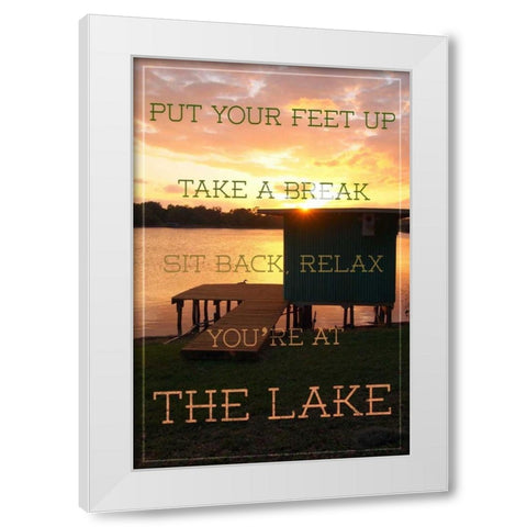 The Lake White Modern Wood Framed Art Print by Peck, Gail