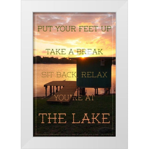 The Lake White Modern Wood Framed Art Print by Peck, Gail