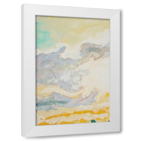 Graceful White Modern Wood Framed Art Print by Peck, Gail
