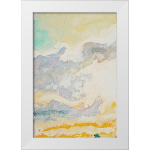 Graceful White Modern Wood Framed Art Print by Peck, Gail