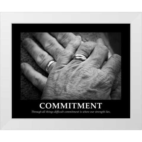 Commitment White Modern Wood Framed Art Print by Peck, Gail
