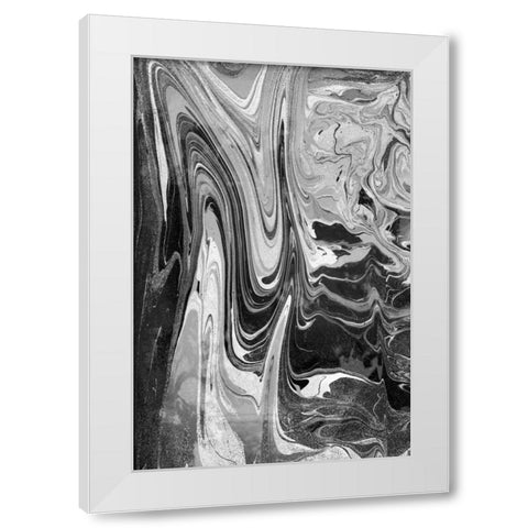Marble Mood White Modern Wood Framed Art Print by Peck, Gail