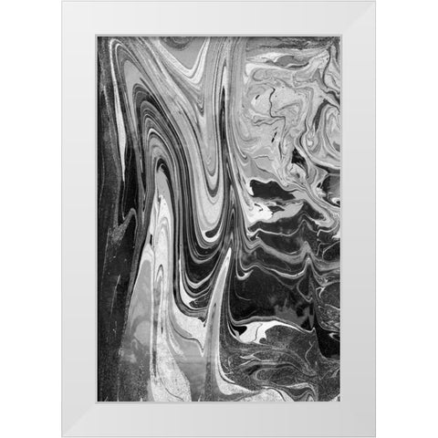 Marble Mood White Modern Wood Framed Art Print by Peck, Gail