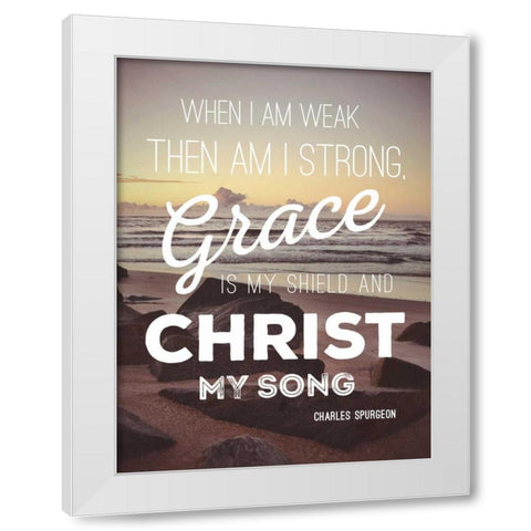 Christ My Song White Modern Wood Framed Art Print by Peck, Gail