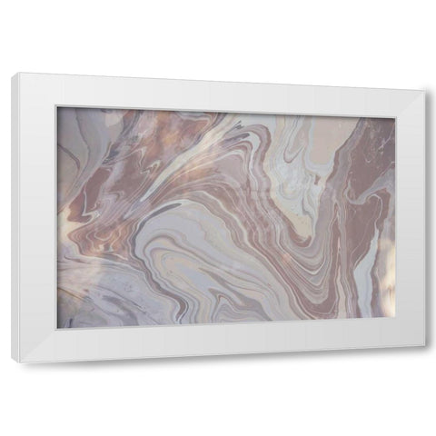 Purple Marbling White Modern Wood Framed Art Print by Peck, Gail