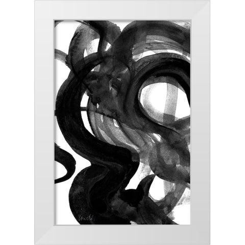 Dark Movement I White Modern Wood Framed Art Print by Loreth, Lanie