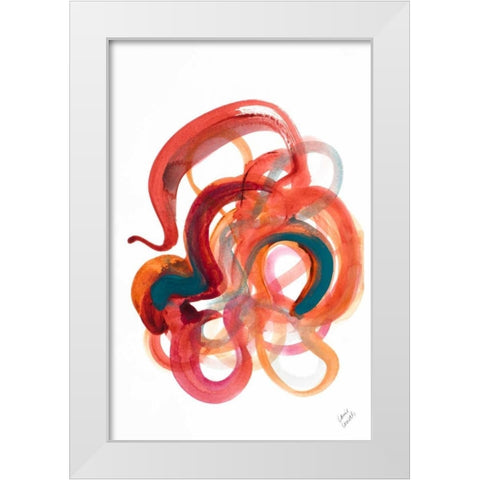 Abstract Movement I White Modern Wood Framed Art Print by Loreth, Lanie