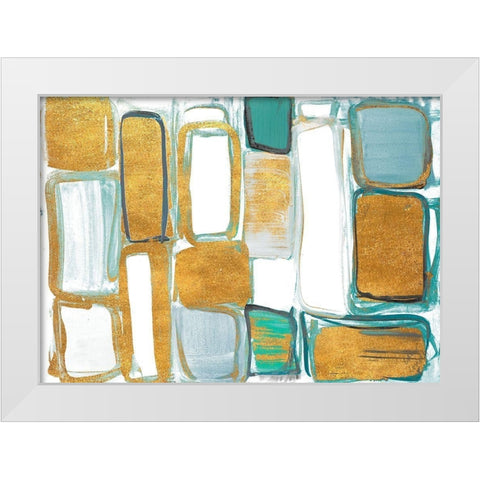 Gold Standing Imitation I White Modern Wood Framed Art Print by Loreth, Lanie