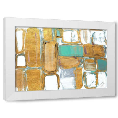 Gold Standing Imitation II White Modern Wood Framed Art Print by Loreth, Lanie