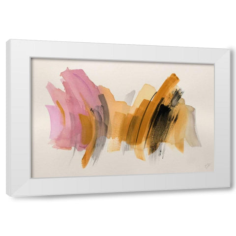 Amber Gold II White Modern Wood Framed Art Print by Loreth, Lanie
