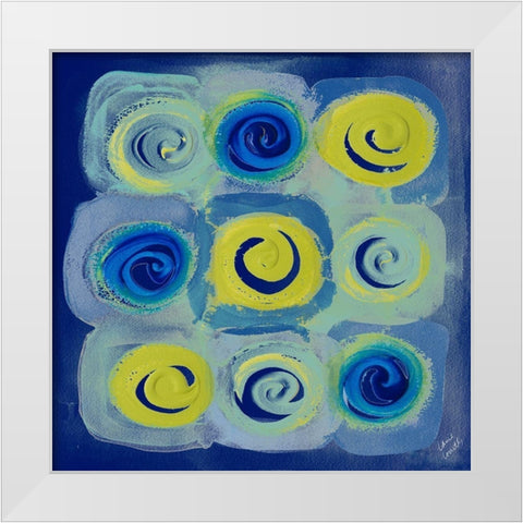 Indigo Modern Joy II White Modern Wood Framed Art Print by Loreth, Lanie