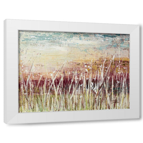 Tall Grass At Sunset White Modern Wood Framed Art Print by Pinto, Patricia