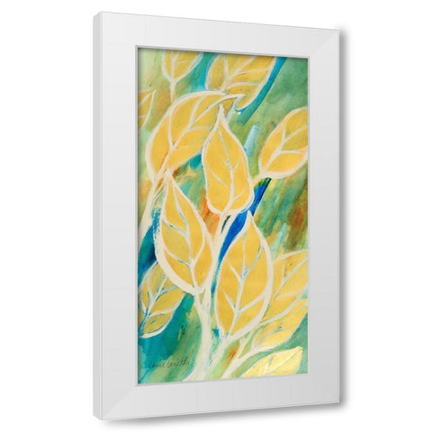 Swaying Leaves I White Modern Wood Framed Art Print by Loreth, Lanie