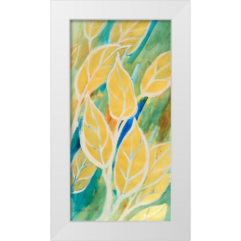 Swaying Leaves I White Modern Wood Framed Art Print by Loreth, Lanie