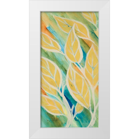 Swaying Leaves II White Modern Wood Framed Art Print by Loreth, Lanie