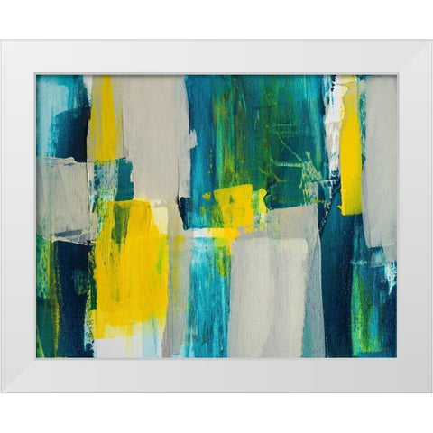 Revealing Teal I White Modern Wood Framed Art Print by Loreth, Lanie