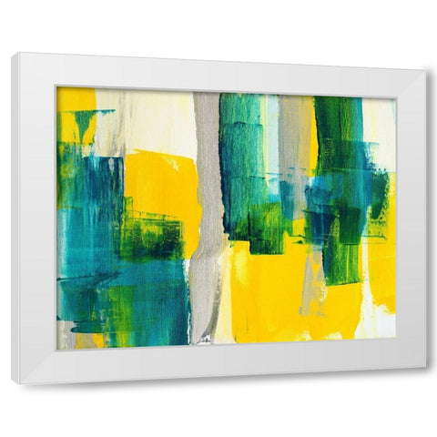 Revealing Teal II White Modern Wood Framed Art Print by Loreth, Lanie