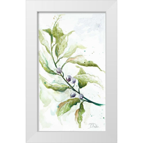 Branches To The Wind I White Modern Wood Framed Art Print by Pinto, Patricia
