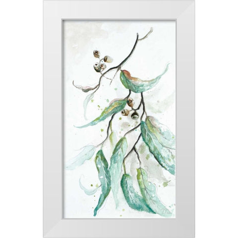 Branches To The Wind III White Modern Wood Framed Art Print by Pinto, Patricia