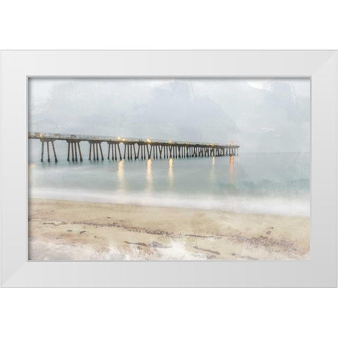 Pier of Memory White Modern Wood Framed Art Print by Bill Carson Photography