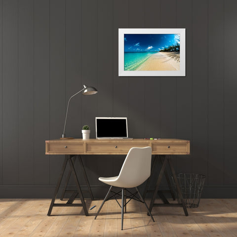 Cayman Islands Beach White Modern Wood Framed Art Print by Bill Carson Photography