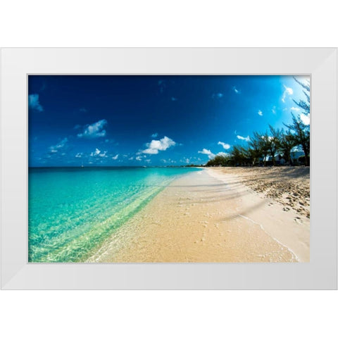 Cayman Islands Beach White Modern Wood Framed Art Print by Bill Carson Photography