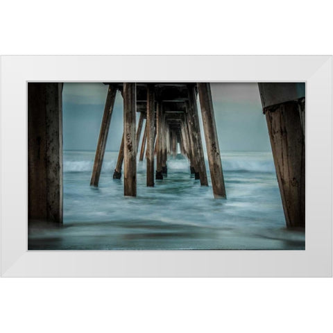 Surf White Modern Wood Framed Art Print by Bill Carson Photography
