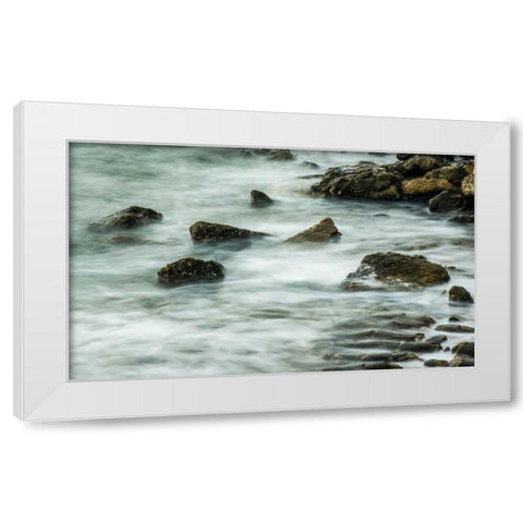 Rocks I White Modern Wood Framed Art Print by Bill Carson Photography