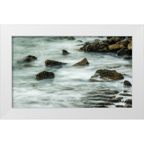 Rocks I White Modern Wood Framed Art Print by Bill Carson Photography