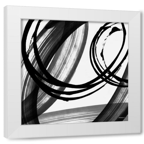 Black and White Pop I White Modern Wood Framed Art Print by Meneely, Dan