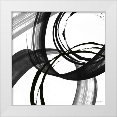 Black and White Pop II White Modern Wood Framed Art Print by Meneely, Dan