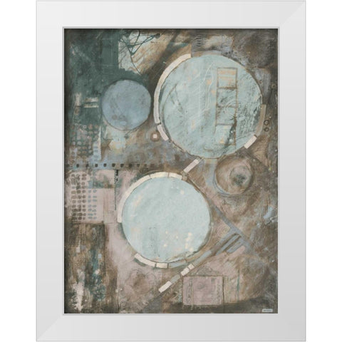 Teal Jester White Modern Wood Framed Art Print by Meneely, Dan