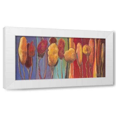 Modern Trees II White Modern Wood Framed Art Print by Pinto, Patricia