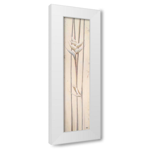 White Heliconias I White Modern Wood Framed Art Print by Pinto, Patricia