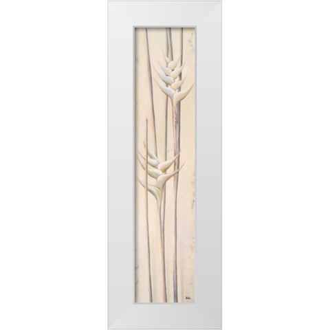 White Heliconias II White Modern Wood Framed Art Print by Pinto, Patricia