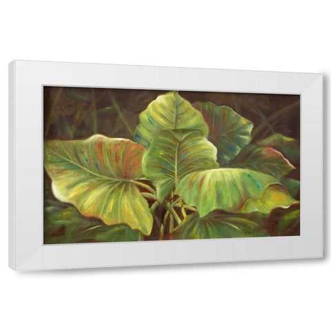 Tropical Green White Modern Wood Framed Art Print by Pinto, Patricia