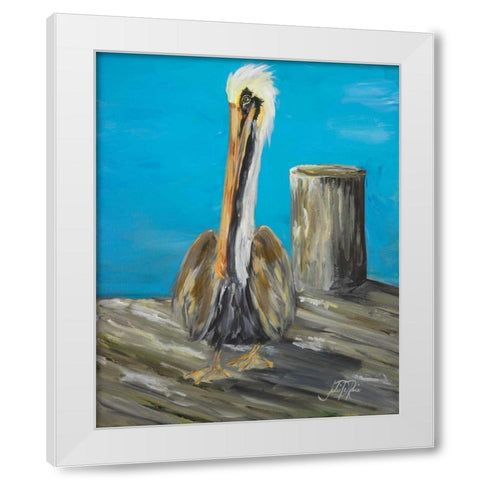 Pelican Way I White Modern Wood Framed Art Print by DeRice, Julie