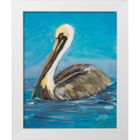 Pelican Way II White Modern Wood Framed Art Print by DeRice, Julie